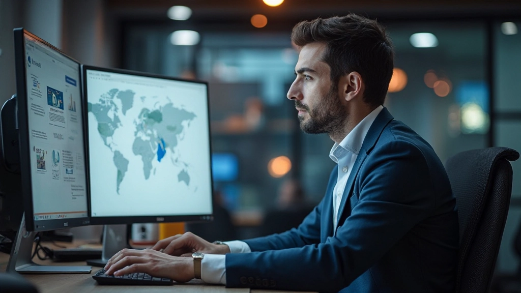 Контент-маркетолог оптимизирует текст статьи для поисковых систем с использованием инструментов SEO