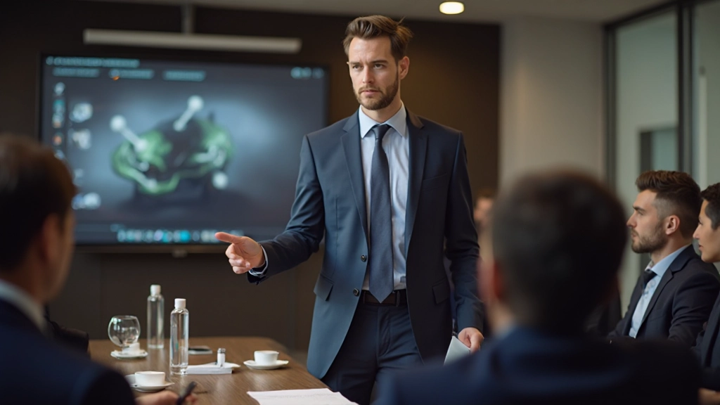 Специалист по маркетингу проводит интерактивную сессию с аудиторией в конференц-зале