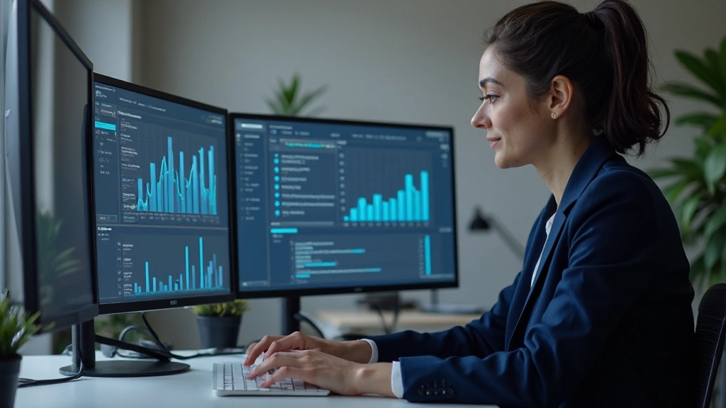 Специалист по SEO анализирует рейтинги ключевых слов и позиции в поисковых системах на компьютере